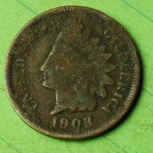 👀🔍🌟1903 Indian Head Cent Penny 1c Lot X141🌟👀🔍